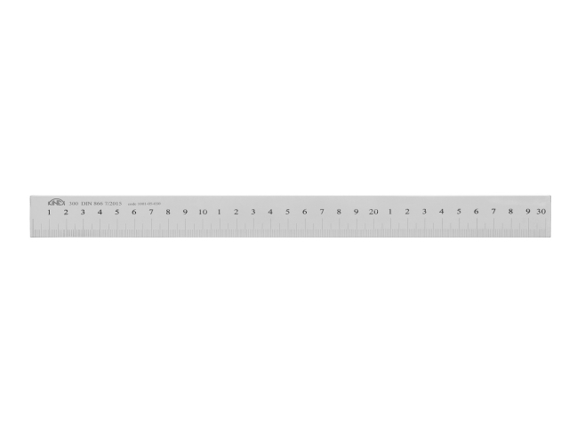 Zinc Steel ruler KINEX/K-MET with mm graduation 1500 mm DIN 866