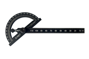 Rapporteur 180° K-MET BLACK COAT AL, 80x120/3&nbsp;mm