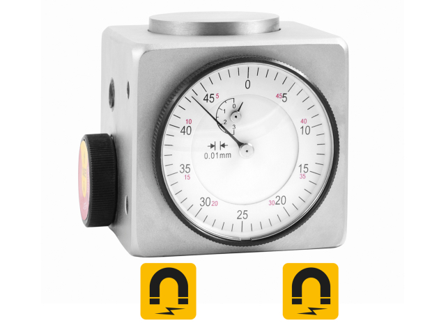 Zero adjusters with integrated dial indicator with a magnet