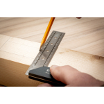 Nerezový stolársky uholník priložný na značenie s mm delením K-MET wooDDraw line 150x100 mm Nerezový stolársky uholník priložný na značenie s mm delením K-MET wooDDraw line 150x100 mm