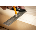 Nerezový stolársky uholník priložný na značenie s mm delením K-MET wooDDraw line 150x100 mm Nerezový stolársky uholník priložný na značenie s mm delením K-MET wooDDraw line 150x100 mm