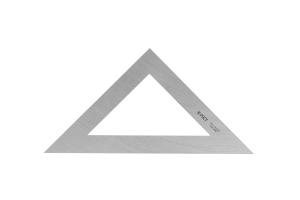 Trójkąt traserski KINEX/K-MET 250mm, 45°, 90°, ČSN 25 5162, ČSN 25 5163