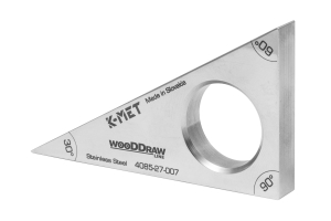 Stainless steel angle bracket K-MET 2 3/4“ / 70mm, 1x60° + 1x30°, wooDDraw line