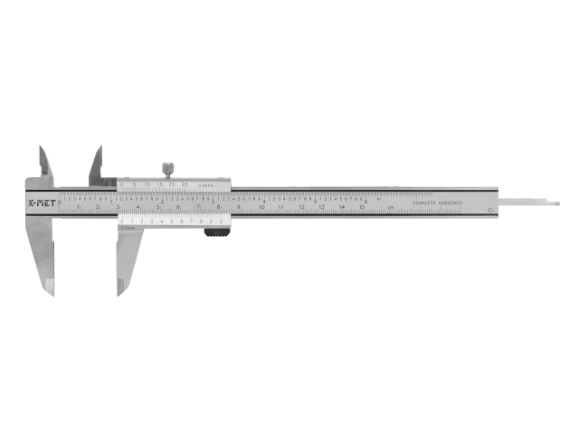 Vernier Caliper with Locking Screw and Depth Gauge 300 mm, 0,02 mm, paralex linie type, DIN 862