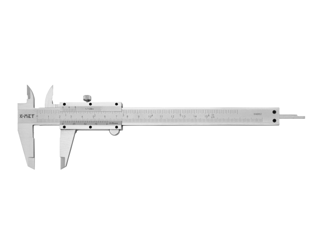 Vernier Caliper with Locking Screw and Depth Gauge 150 mm, 0,05 mm, mm+inch, CSN 25 1238, DIN 862