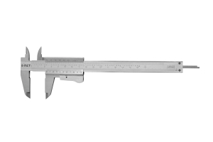 Vernier Caliper with Thumb lock and Depth Gauge KINEX/K-MET 150 mm, 0,02 mm, mm+inch, monoblock, CSN 25 1238, DIN 862