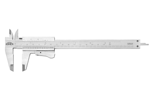 Vernier Caliper with Thumb lock and Depth Gauge KINEX/K-MET 150 mm, 0,05 mm, mm+inch, monoblock, CSN 25 1238, DIN 862