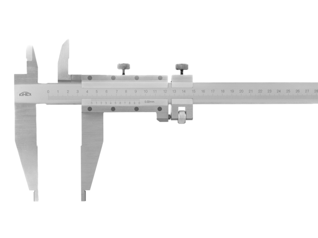 Vernier Caliper with Locking Screw and Fine Adjustment KINEX/K-MET 1500 mm, 150 mm, 0,05 mm, Upper Jaws, CSN 25 1234, DIN 862