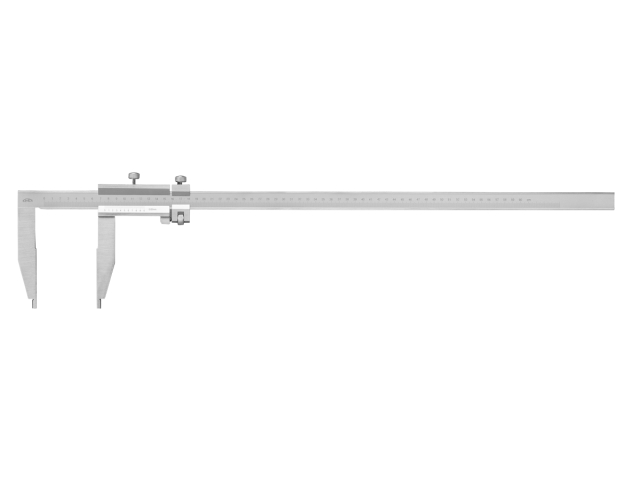 Vernier Caliper with Locking Screw and Fine Adjustment KINEX/K-MET 800 mm, 150 mm, 0,02 mm, monoblock, CSN 25 1231, DIN 862