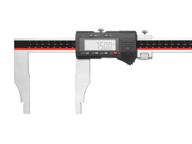 Pied à coulisse avec vis de blocage 500/100 mm - réglage de précision, DIN 862