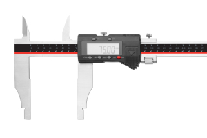Pied à coulisse Vernier avec vis de blocage et bec de profondeur - réglage de précision K-MET 400&nbsp;mm, 150&nbsp;mm, 0,01&nbsp;mm, DIN 862
