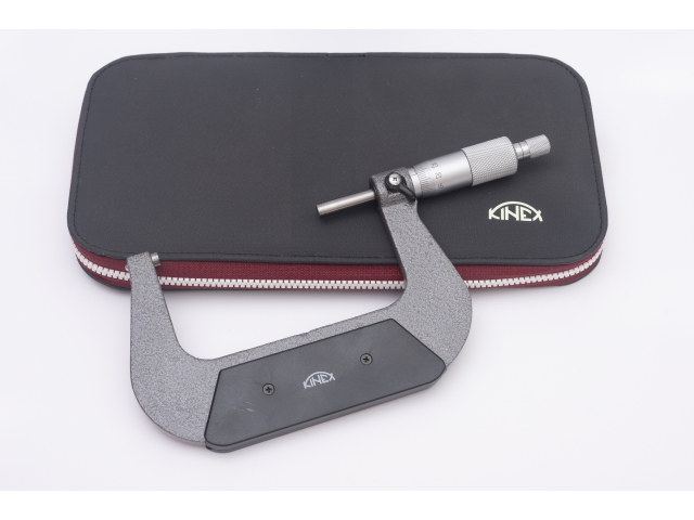 Outside micrometer KINEX/K-MET 75-100 mm/0,01mm, CSN 25 1420, DIN 863, 2nd quality