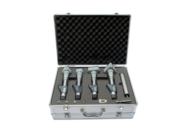 Digital 3-point Internal Micrometer with Setting Ring KINEX/K-MET - set 20-50 mm, DIN 863, IP 54
