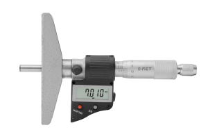 Digitální mikrometrický hloubkoměr KINEX/K-MET 0-25 mm/0.001mm, ČSN 25 1442, DIN 863