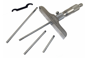 Mikrometrický hloubkoměr KINEX/K-MET 0-100 mm/0.01mm, ČSN 25 1442, DIN 863