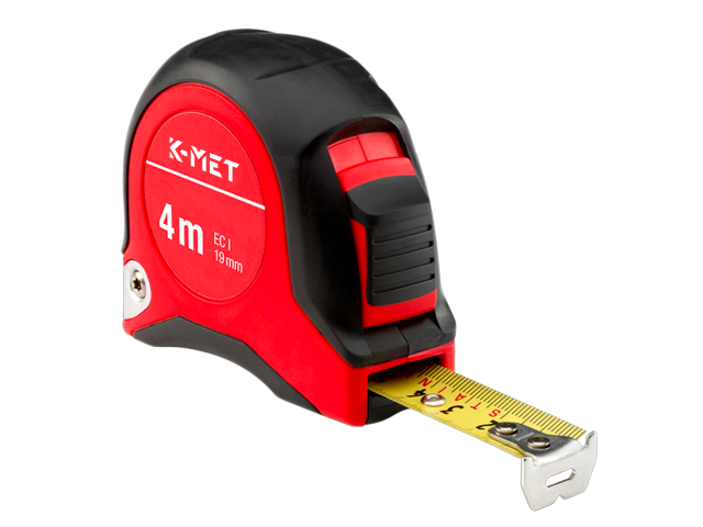 Tape measure K-MET, 4m, accuracy class 1, INOX