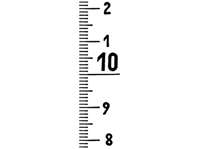 Měřicí ocelová páska duplexní 3 m, stupnice zdola nahoru, šířka 13 mm, bílá, samolepicí