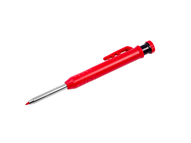 Pencil, diameter 2,8mm, plastic case with clip. Hardness HB, 150 mm