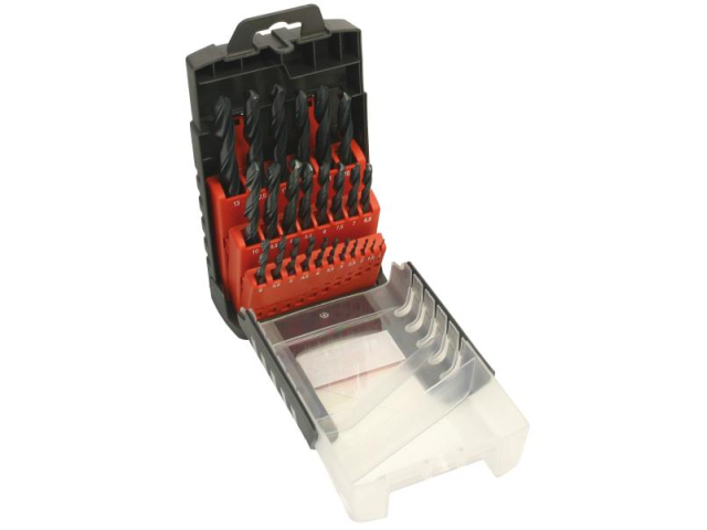 Sada vrtáků 25 dílná 4CZECH 1,00-13,00x0,5mm RNHSS pasivovaná, plastový box (SV1121RNHSS-25P)