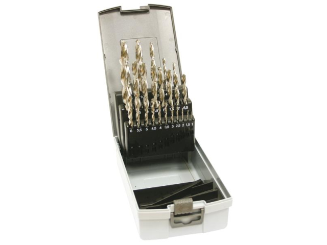 Sada vrtáků 24 dílná 4CZECH, 1,00-10,00x0,5mm+3,3+4,2+6,8+10,2+10,5 S338RCZ002HSS, plastový box (SV338RCZ002HSS-24P)