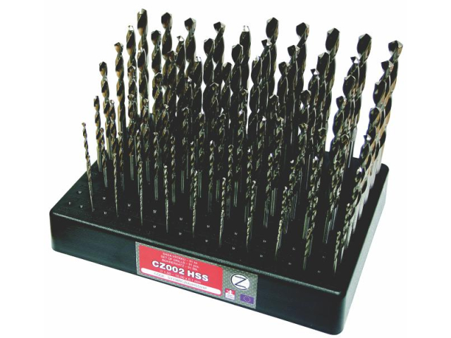 Sada vrtáků 91 dílná 4CZECH, 1,00-10,00x0,1mm S338RCZ004HSSCo5, stojánek (SV338RCZ004HSSCO5-91P)