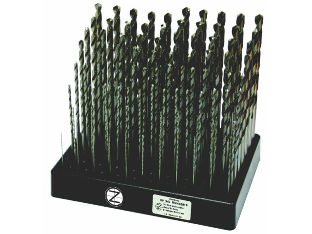 Sada vrtáků 91 dílná 4CZECH 1,00-10,00x0,1mm dlouhá řada RN HSS, stojánek (SV340RNHSS-91P)