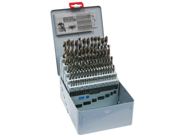 Sada vrtáků 91 dílná 4CZECH, 1,00-10,00x0,1mm S338RCZ004HSSCo5, kovový box (SV338RCZ004HSSCO5-91K)