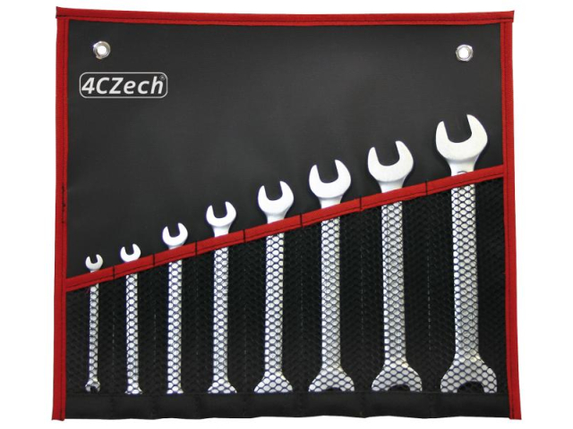 Wrench set 4CZECH 8 pcs, DIN 3110 in a vinyl pouch (4x5 - 18x19mm) (4CZ-600-508)