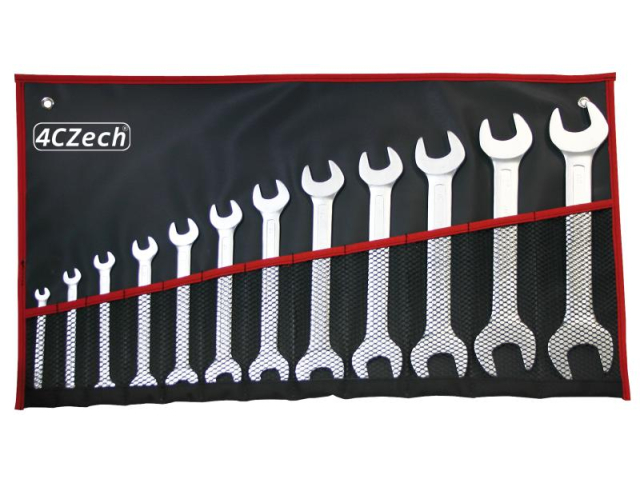 Wrench set 4CZECH 12 pcs, DIN 3110 in a vinyl pouch (6x7 - 30x32mm) (4CZ-600-512)