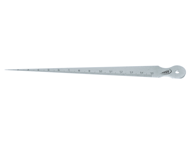 Kuželová měrka pro měření průměru, plochá 1-15mm, 0,1mm (0600101)