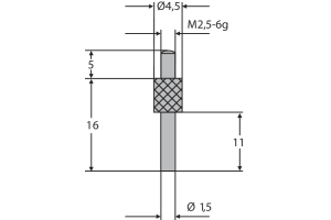 Measuring insert M 2.5 - Carbide (0710265)