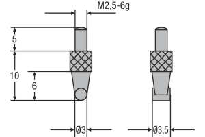 Measuring insert M 2.5 - Special Steel (0710196)