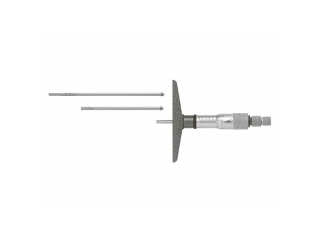 Mikrometryczny głębokościomierz z wymiennymi końcówkami 0,01 mm 0-50x50 mm HELIOS-PREISSER (0882300)