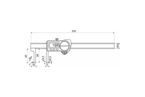 Digitální kapesní posuvné měřítko IP67 s ven lomenými doteky 20-170/0,01 mm HELIOS-PREISSER (1326906)