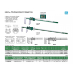 Digital Caliper 10-600/0.01 mm for Flange Groove Measurement INSIZE (1179-600)