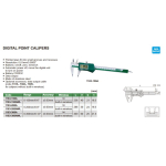 Digitální posuvné měřítko se špičatými čelistmi INSIZE 300mm/0,01mm (1183-300A)