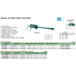 Digital Caliper 300/0.01 mm with Pointed Lower Jaws INSIZE (1185-300A)