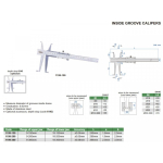 Mechanical Caliper 9-150/0.02 with Upper and Lower Jaws for Grooves INSIZE (1199-150)