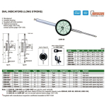 Číselníkový úchylkoměr INSIZE, analogový úchylkoměr 80mm/0,01mm (2309-80D)