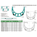 Mikrometr třmenový INSIZE 1800-2000mm, 0,01mm (3205-2000)