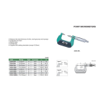 Mikrometer so špicatými meracími plochami 25-50/0,01 mm, typ A INSIZE (3230-50A)