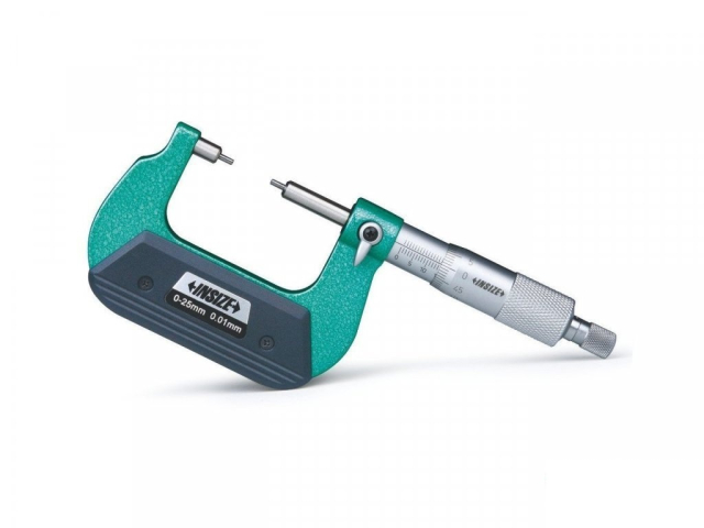 Micromètre avec faces de mesure extra fines 50-75/0,01 mm, type A INSIZE (3233-75A)