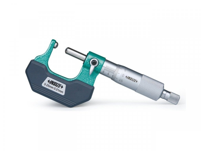 Strmeňový mikrometer na rúrky s guľovými meracími plochami 25-50/0,01 mm, typ B INSIZE (3260-50SA)