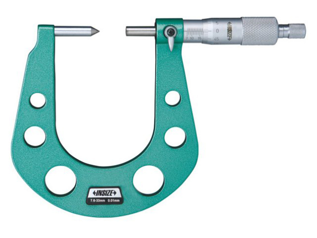 Třmenový mikrometr na měření kotoučových brzd INSIZE 25-50/0,01 mm (3288-50A)