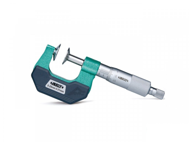 Outside Micrometer with disc measuring faces 75-100/0.01 mm INSIZE (3294-100)