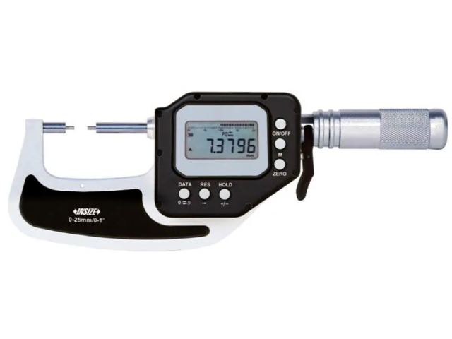 Digitální mikrometr na drážky INSIZE 50-75mm/0,01mm, rychloposuv, IP67, s datovým rozhraním (3356-75)