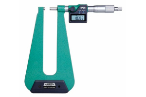 Digitální mikrometr na měření tloušťky plechu INSIZE 0-25/0,001 mm/7 µm, typ A - ploché doteky (3539-253A)