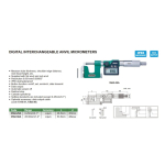 Digital micrometer 0-25/0.001 mm with Interchangeable Anvil IP65 INSIZE (3562-25A)