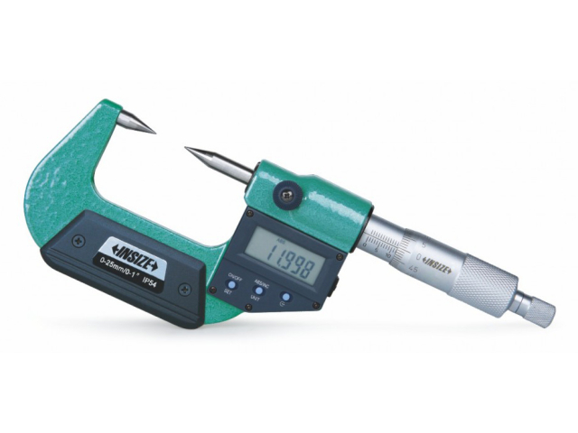 Univerzální digitální mikrometr s výměnnými měřicími plochami INSIZE 50-75/0,001 mm (3580-75A)