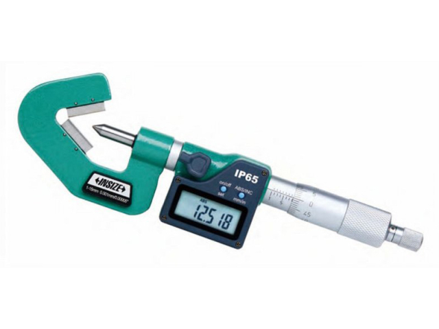 Digitální třmenový mikrometr s prizmatickými měřicími plochami INSIZE 80-95mm/0,001 mm, 3 břity, IP65 (3590-953A)
